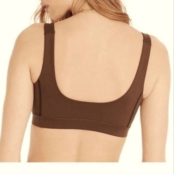 New J Crew CloudStretch Scoopneck Brown Sports Bra 3X - Picture 3 of 12